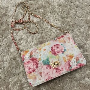 Floral BeBe shoulder clutch